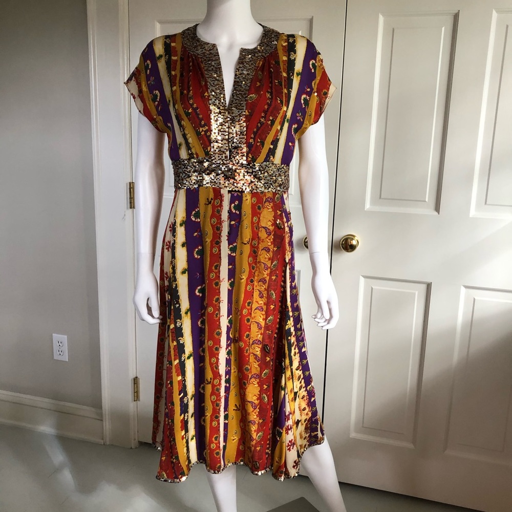 Diane Von Furstenberg sequin pattern dress